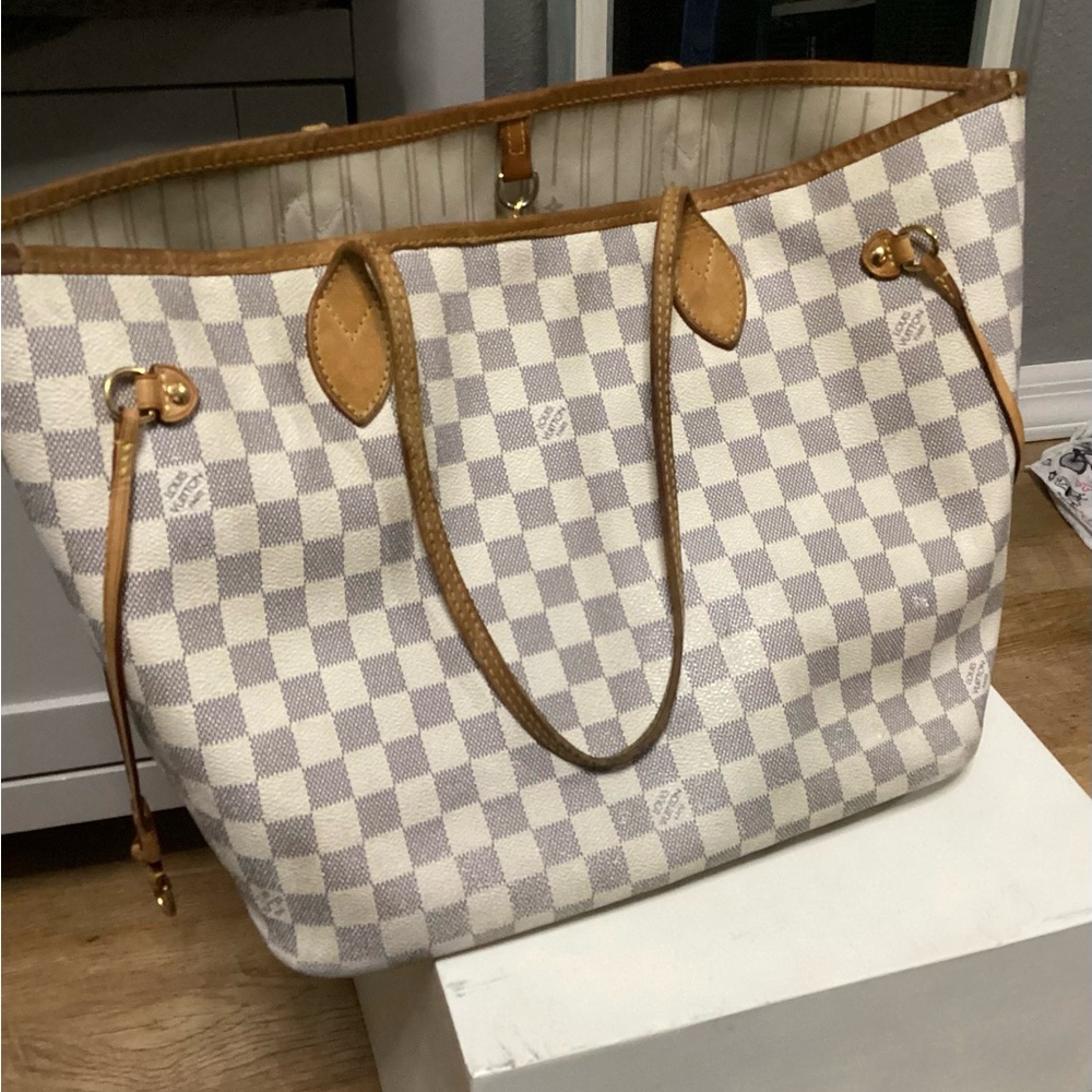 Vintage Louis Vuitton Neverful MM Damier Azur